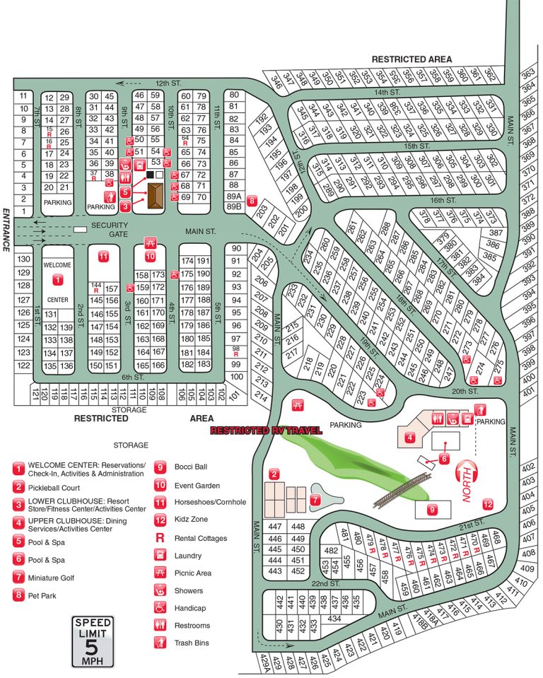 RV Resort Map & Guest Guide For Catalina Spa RV Resort